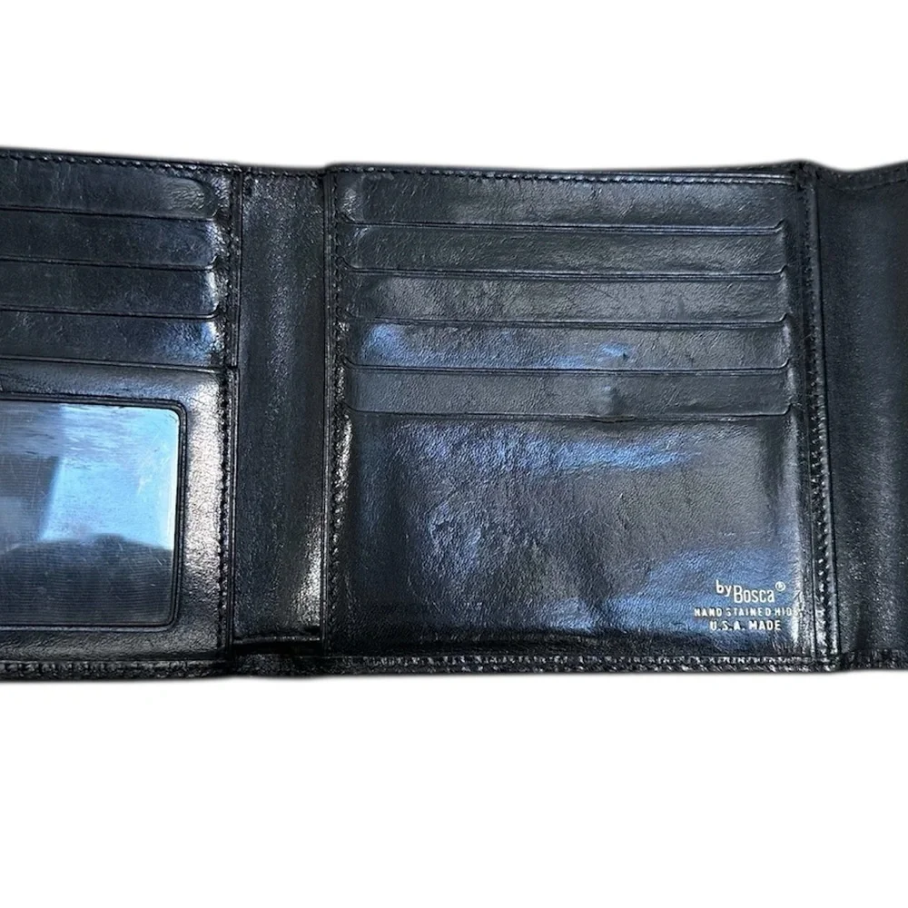 Bosca Black Leather Card Holder